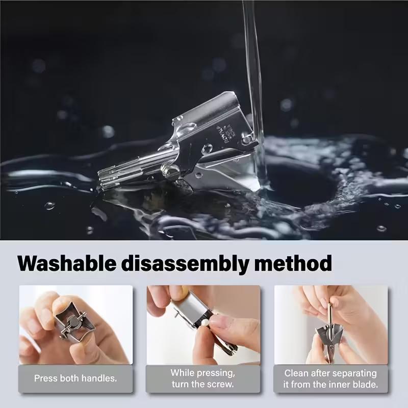 Manual Nose Hair Trimmer – Washable Nose Grooming Tool for Men & Women, Easy-to-Use and Portable