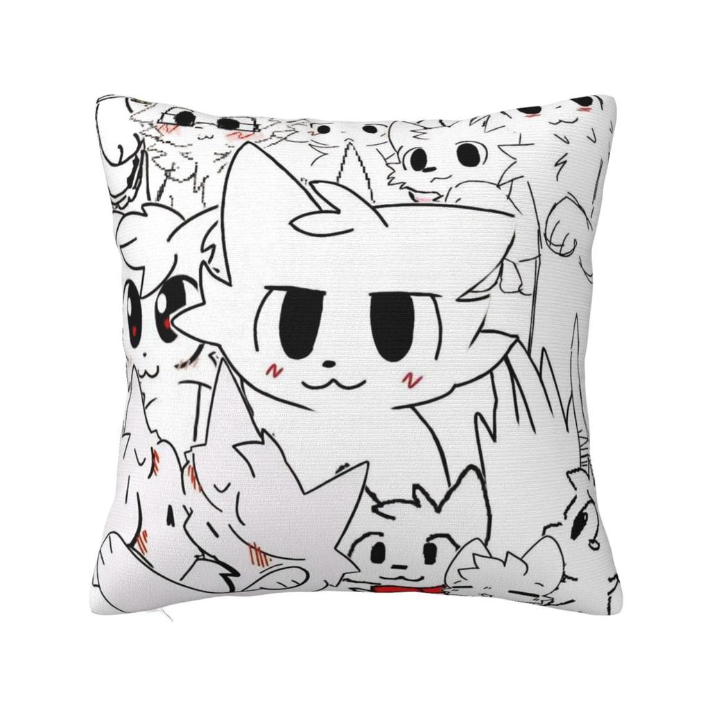 Boykisser Silly Cat Square Pillow Covers Home Cartoon Cushion Cover Creative Pillow Cover 40*40