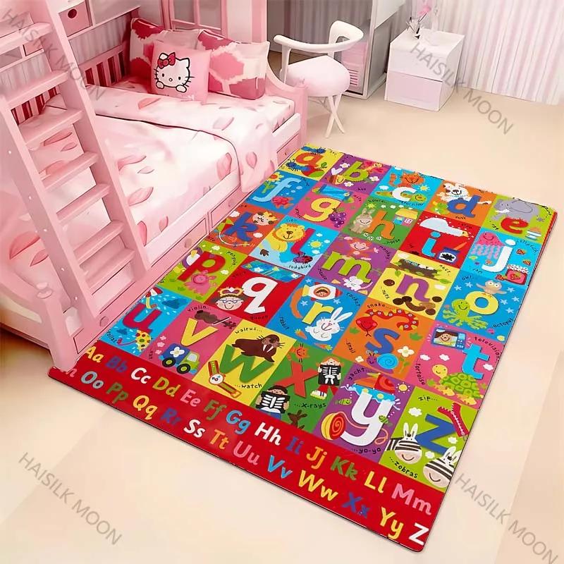 Tapetes de Brincar para Crianças para o Chão Tapetes Extra Grandes Coleção Hora de Brincar ABC, Números, Animais Tapetes Educativos para Sala de Brincar
