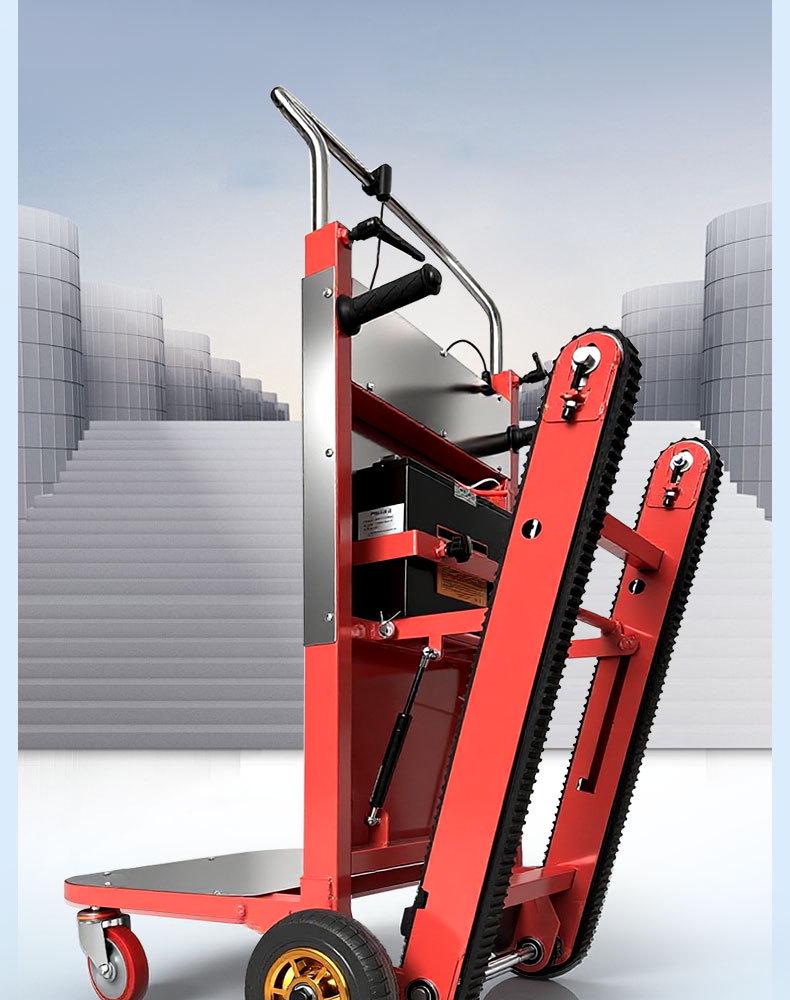 Electric Stair Climbing Trolley with Large Wheels for Moving Tiles and Cement
