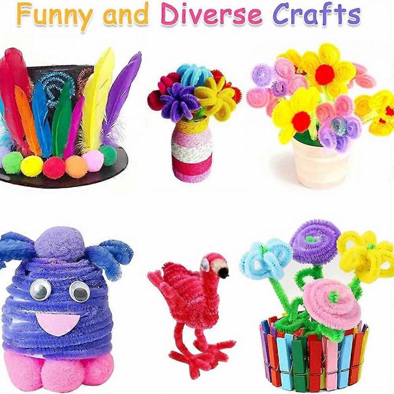 1200pcs DIY Craft Kit Arts Crafts Supplies Kit Crafting Activity Toy For Kids