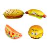 Dog Squeaky Toy Vinyl Chew Toys with Built-in Sound Realistic Burger, French Fries, and Hot Dog Toy for Interactive Play Teeth Cleaning and Anxiety