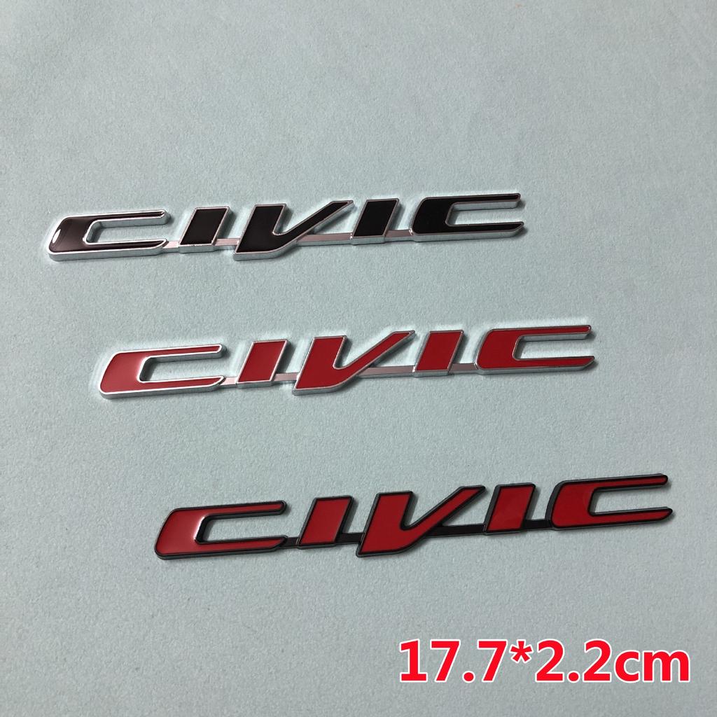 AAALY1 3D Honda Car Personalized Metal Label For The Trunk Sticker For Civic Accord City CR-V Jade Fit Odyssey Hybrid Car Accessories