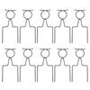 Rust Resistant Hose Direction Stakes 10 Pack Thick Wire Electroplated Design Easy Soil Installation Protects Flower Beds