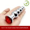 Metal Anal Plug 5 Beads Prostate Massager Butt Plug Anal Dilator Jewel Base Stainless G-point Massager Adults Pleasure Sex Toys