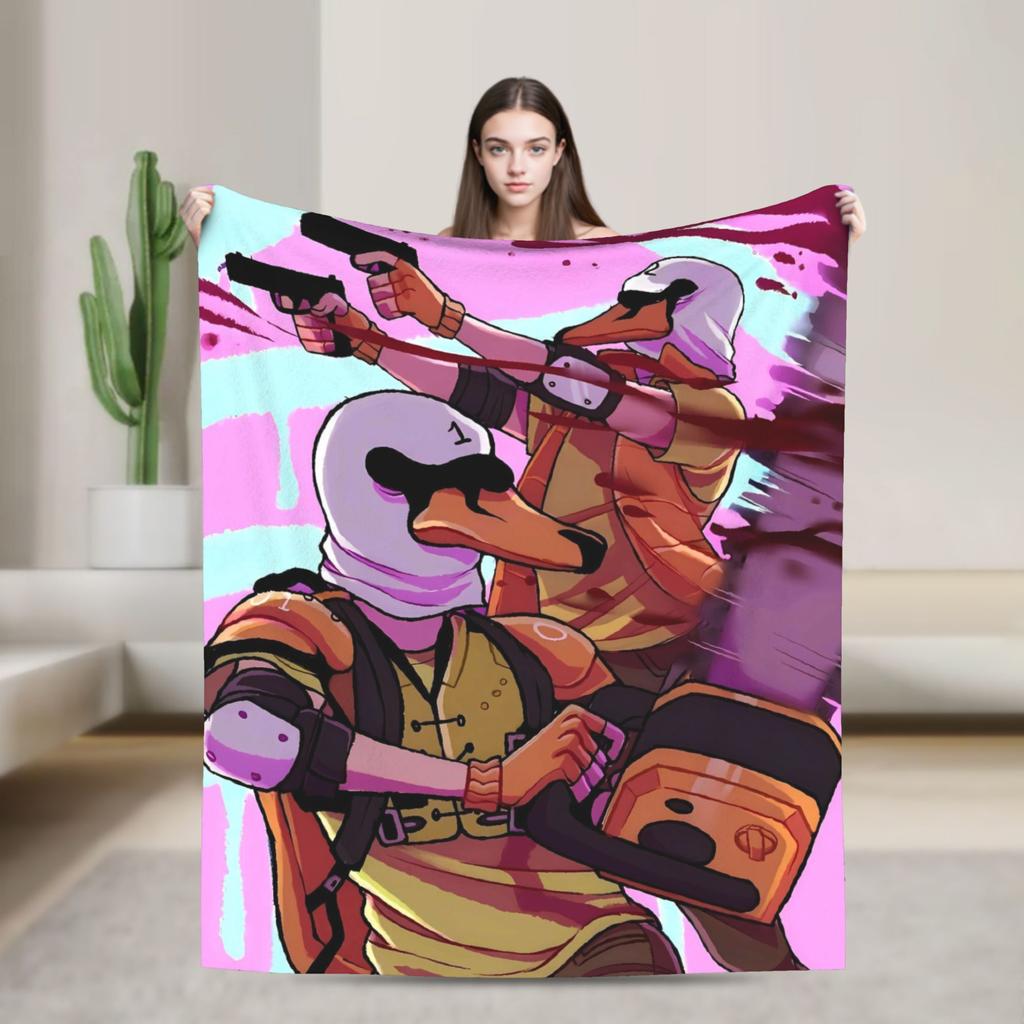 Line Miami Game Blanket  Travel Office Flannel Throw Blanket For Bedroom Soft Custom Quality Bedspread Birthday Gift