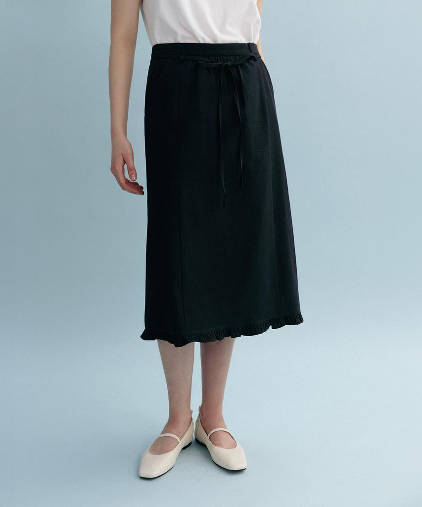 Manggomaenipeullijeu Elra Frill Skirt_Navy