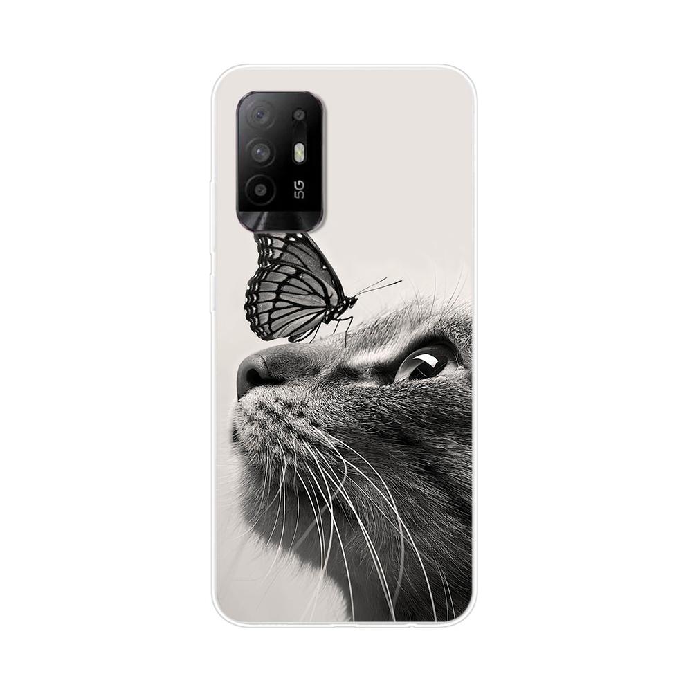 Hülle für Oppo Reno5 Z Hülle Blume Tier Hülle Silikonhülle für OPPO Reno 5Z Reno 5 Z 5G 6.43'' Hülle Bumper Handyhülle Coque