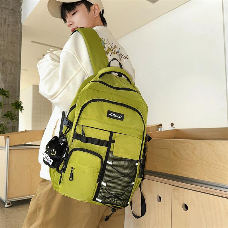 Fashion Backpack for Men & Women – Large Capacity School Bag with Multiple Pockets & Water Bottle Holder – Perfect for Daily Use