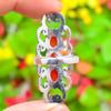 Orange Carnelian Gemstone Handmade 925 Sterling Silver Jewelry Ring Size 9 I9o04