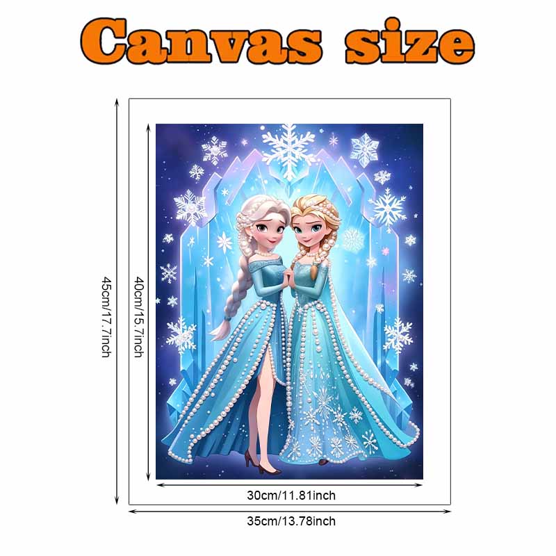 Disney Pearl Painting Elsa Anna Ice Palace DIY Pearl Painting Gem Art Pearl Dot Painting Picture Crafts Adult Beginner Gifts Home Decor