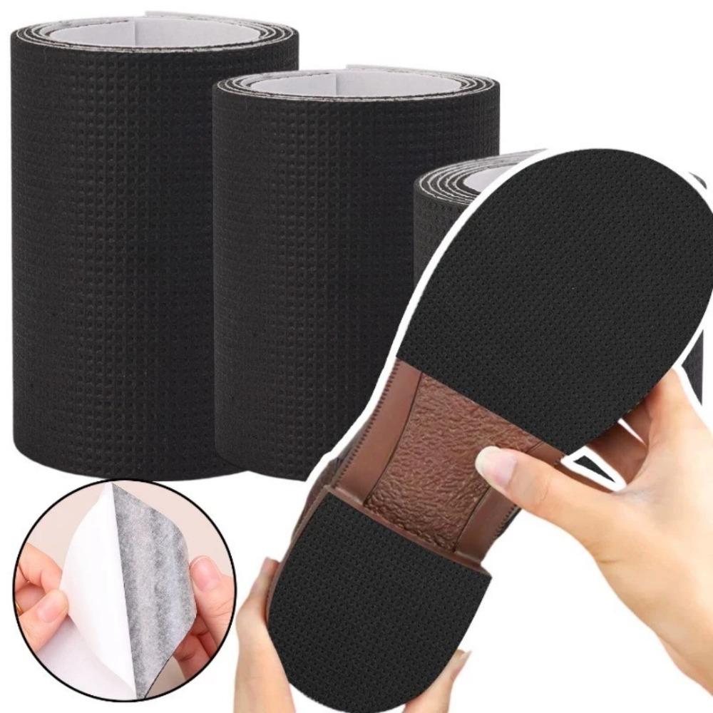 Heel Mute Tape Wear-resistant Anti Slip Thick Black EVA Material Self-adhesive for Repairing Shoe Sole Holes with Adhesive Tape