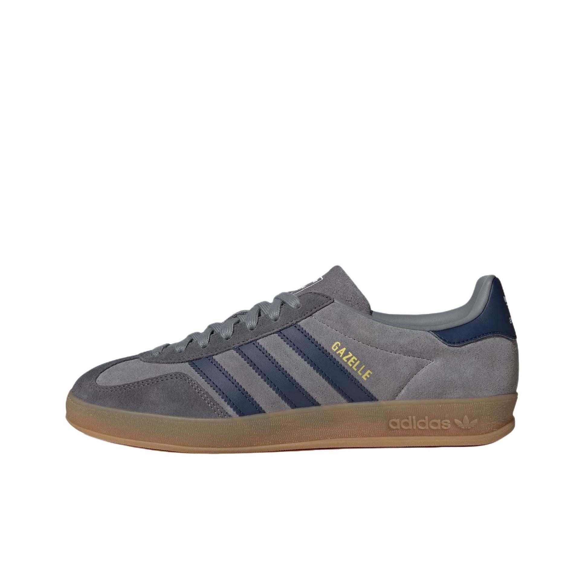 Adidas Originals Gazelle Indoor Men s Lifestyle Shoes Grey Night Indigo Grey Five JQ8397 38 серый