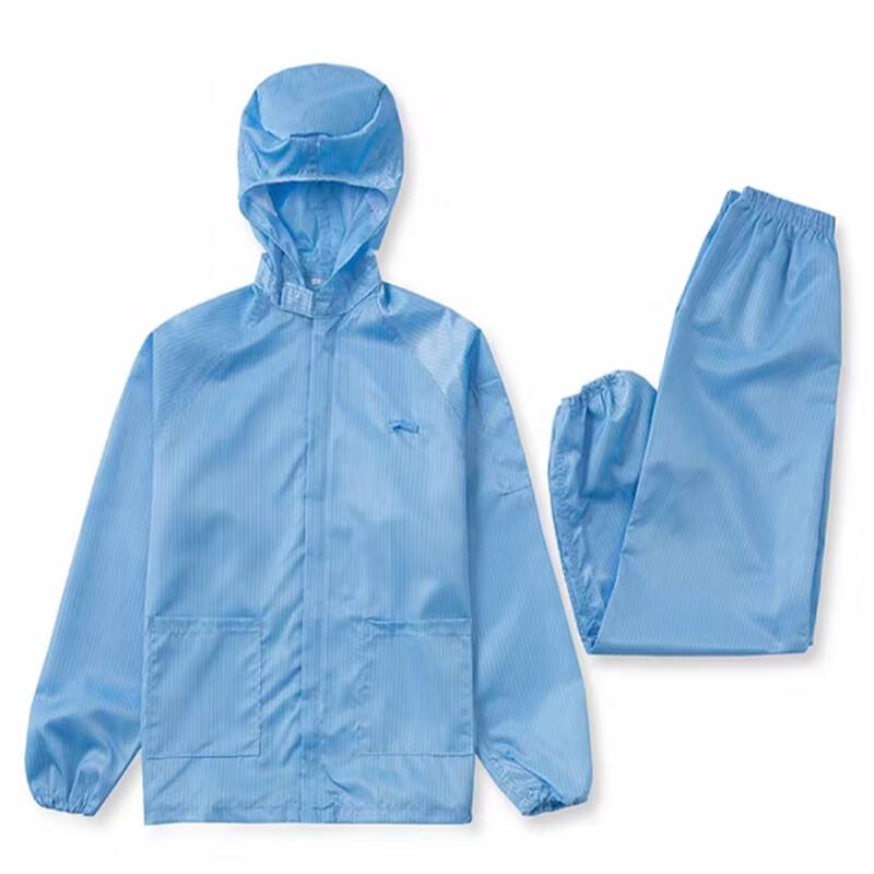 Unisex Dustproof Breathable Split Hooded Work Uniform L