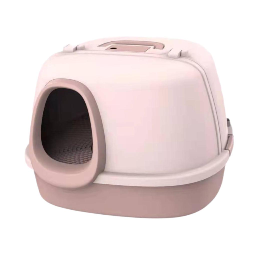 Anti Splashing Cat Litter Tray with Frame Large Foldable Pet Toilet for Indoor Cat Enclosures and Cages