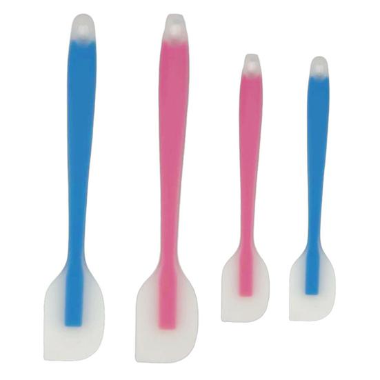 Soft Silicone Spatula Food-Grade Heat-Resistant Cooking Baking Tool Flexible Curved Head Spatula Fits Pots Bowls Non-Stick Safe Kitchen Utensil