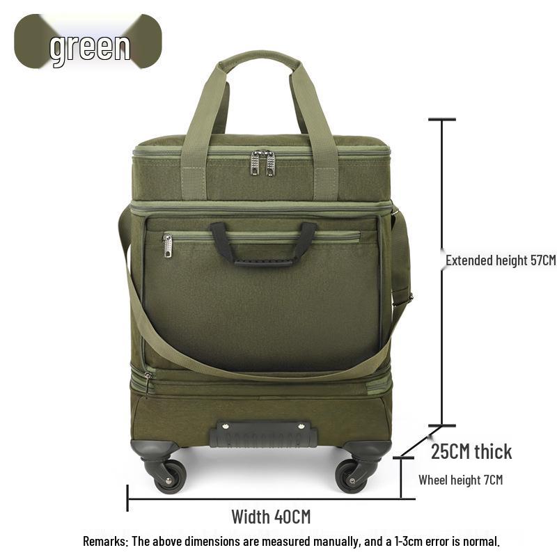 Men's Portable Foldable Travel Luggage with Wheels - Ideal for One-Day Trips