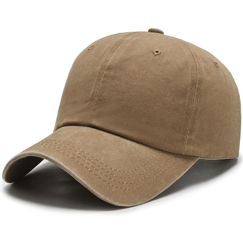 Baseball cap men's retro old washed denim baseball cap solid color wide brim versatile sports baseball cap children