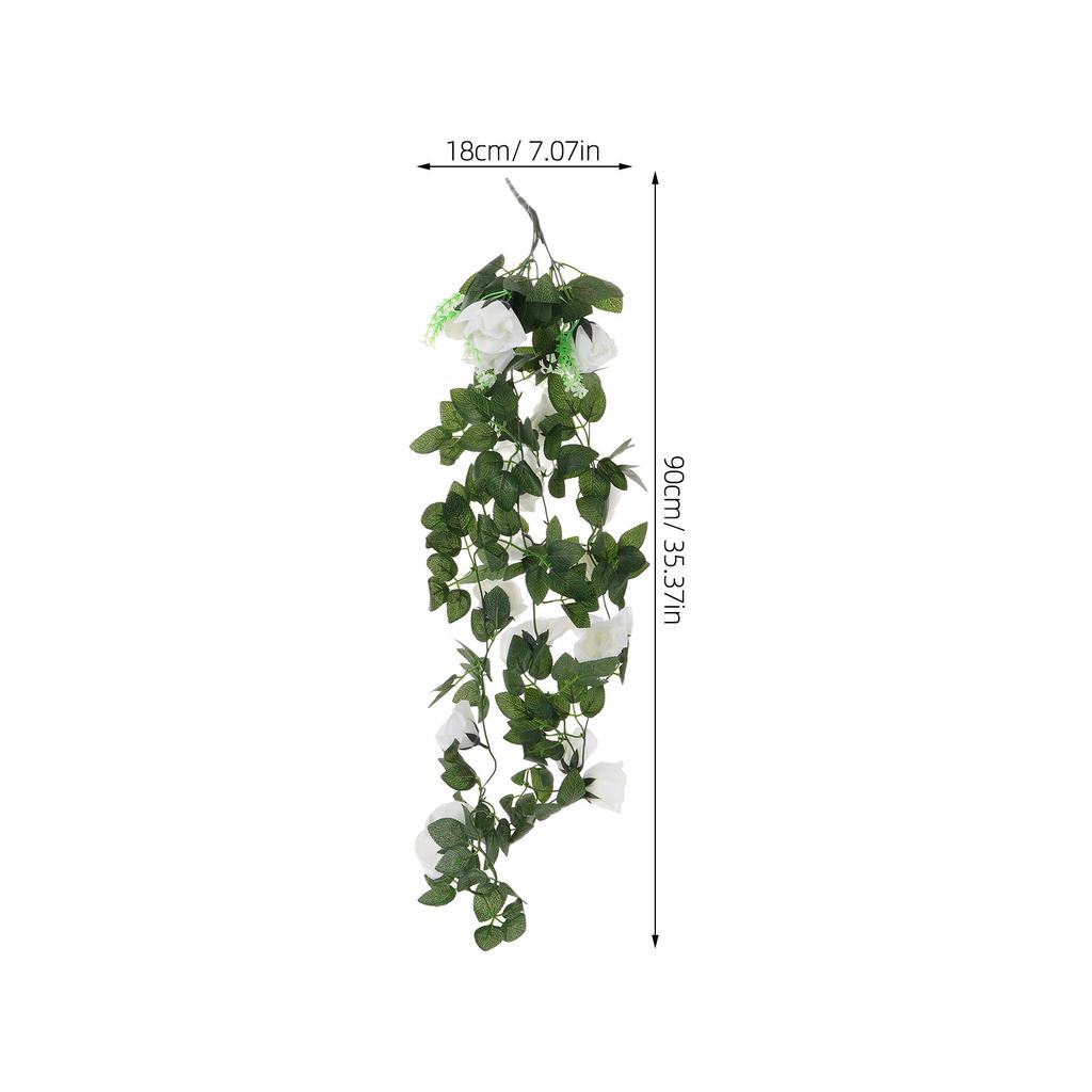 2Pcs Artificial Rose Vine Simulation Fake Flower Garland Decoration for Wedding Garden Party Home Decor Rose Garland
