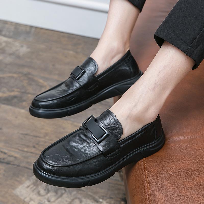 New casual leather shoes British leather breathable 38