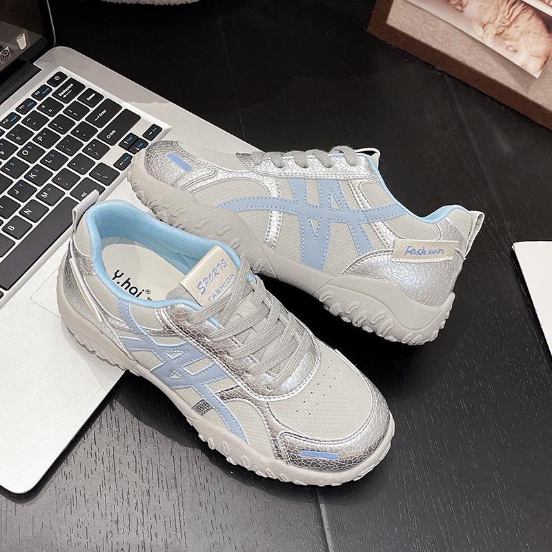 Retro contrasting color platform German training shoes women's 2025 new comfortable, lightweight, versatile and breathable casual sports Forrest Gump