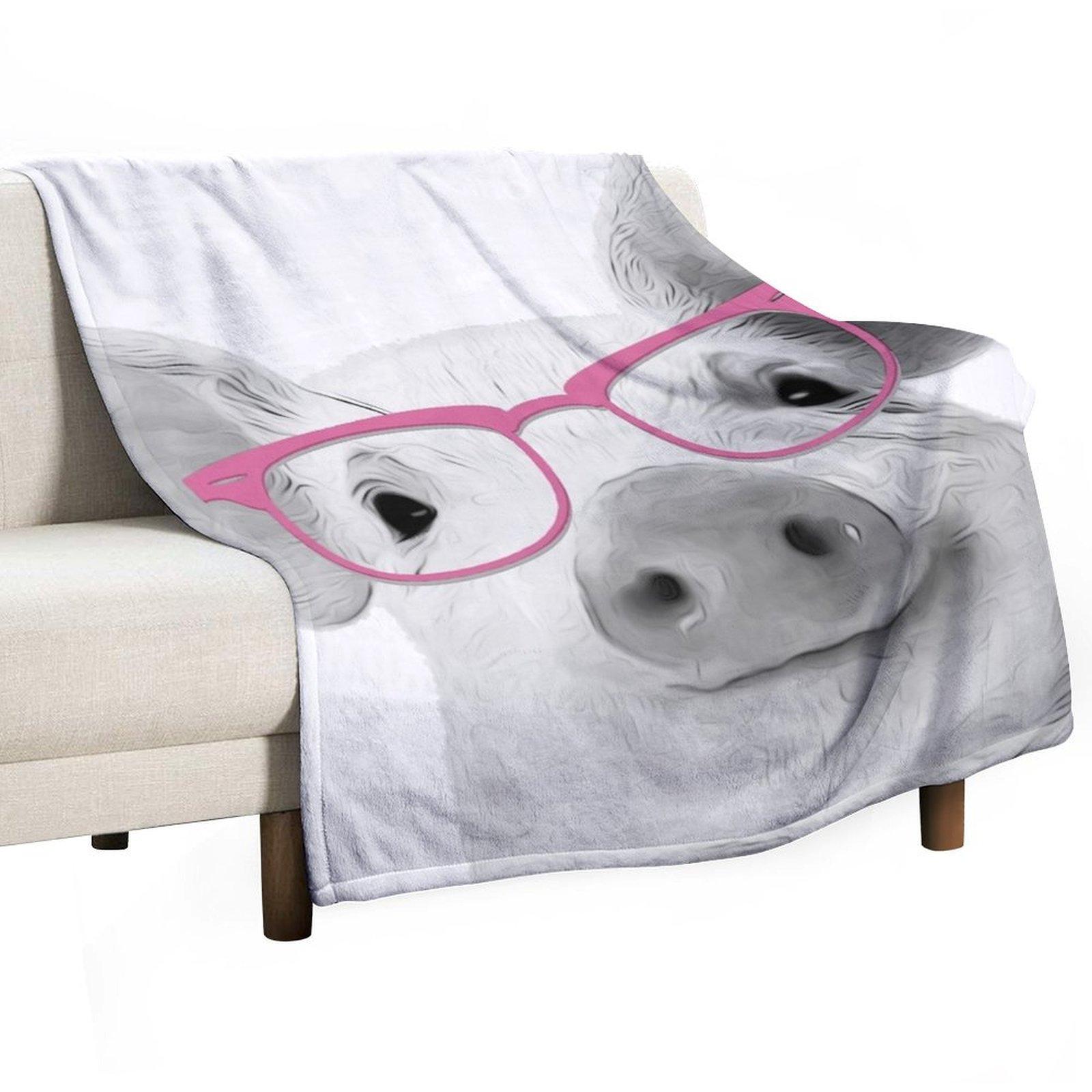 

Pig Portrait Poster, animal, nature, wildlife, bacon, farm Throw Blanket funny gift Bed covers Stuffeds Soft Beds Blankets 30x40in
