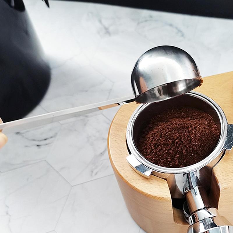 Coffee Spoon Stand Tamping Scoop Tools 2 In 1 Coffee Powder Tamper DualPurpose Coffee Scoop Coffee Bean Powder Long Hand Scoop