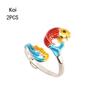 Adjustable Sewing Hook Peacock Yarn Guides Knitted Ring Sewing Accessories Crochet Loop Open Ring