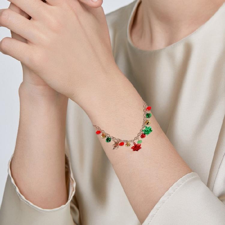 Christmas Wrist Chain Couples Children's Versatile Woven Bracelet Fashionable Handmade Bangle Trendy Wrist Jewelry Gift