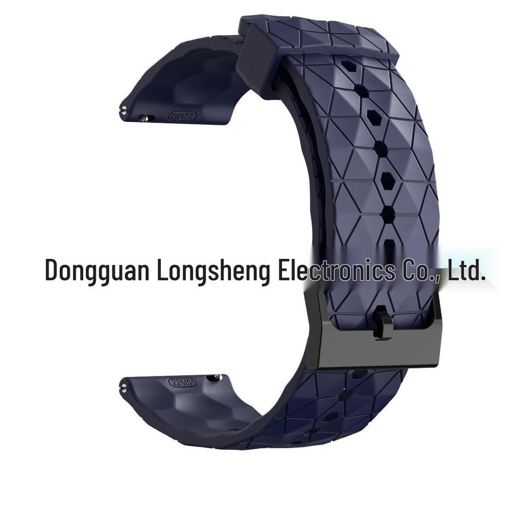 Football Pattern Universal Silicone Strap for Samsung Watch5, Huawei Watch GT, Garmin, Polar (20/22mm)