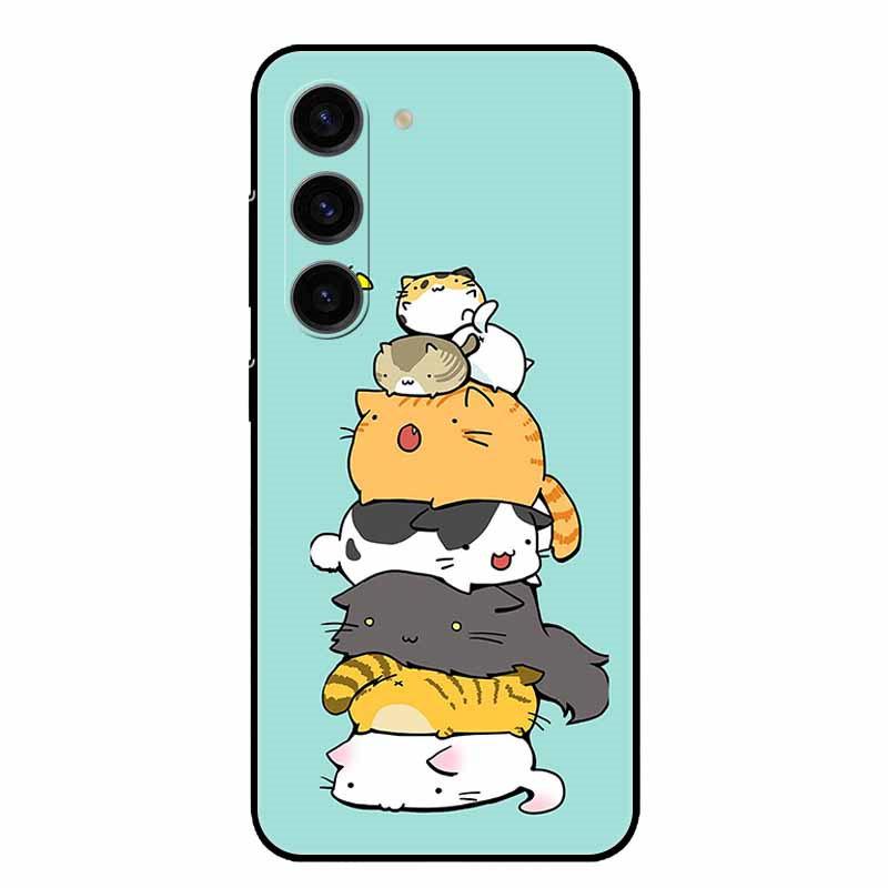 For Samsung Galaxy A56 5G Case Cute Cartoon Soft TPU Silicone Cover for Galaxy A26 / A36 / A 56 Phone Cases A 26 36 Black Coques