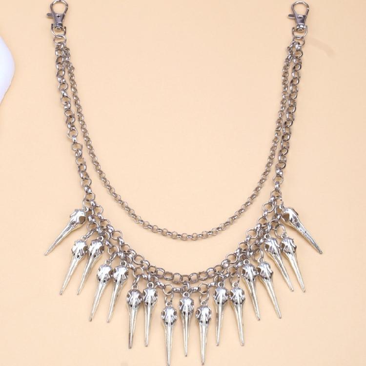 Punk Side Chain Trendsetting Halloween Cobweb Pant Jewelry Layered Body Chain Trousers Street Clothing Accessories