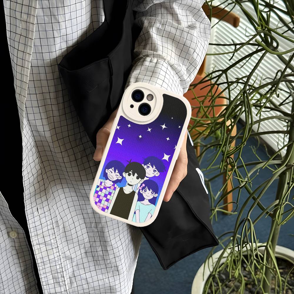 O-Omori Game Phone Case For IPhone 16 15 14 13 12 11 Pro Max Plus Leather Shockproof Cover