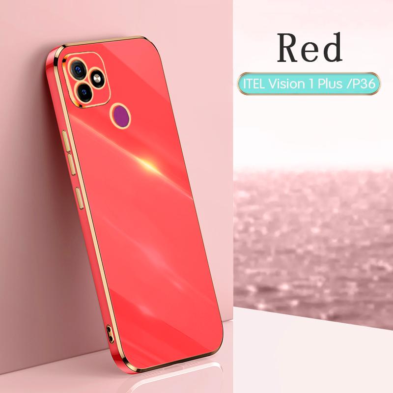 Para ITEL Vision 1 2Plus Case Protetor Galvanoplastia À Prova de Choque ITEL Vision 1 2 3 2S 5 S663LC Case Capa Silicone TPU Macio