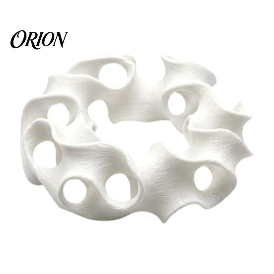 Fish Tank Environment Enhancer 3D Printed Aquarium Hideout Cave, Wavy Hollow Ring Shrimp Shelter, Aquatic Pet Hiding Spot Breeding Hole Decor,