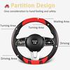 Karcle 38CM Embossed Leather Car Steering Wheel Cover Universal Anti-Slip Car Steering Wheel Protective Fit Most Cars Suvs