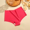 FINETOO Women Ice Silk Panties High-Waist Underwear Seamless and Traceless Briefs Solid Color Lingerie