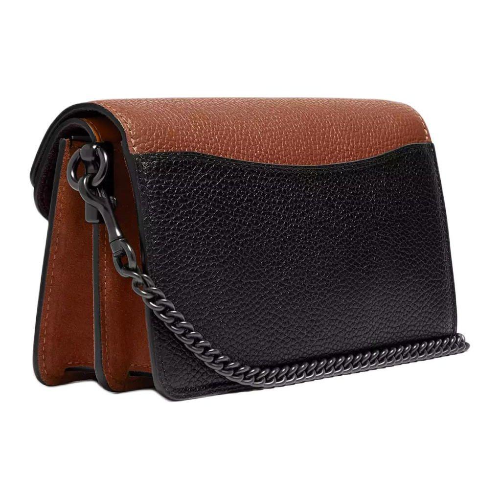 Coach Tabby Mini Woc Leather Crossbody Shoulder Bag Women Bags Caramel Black 890-V5BLC