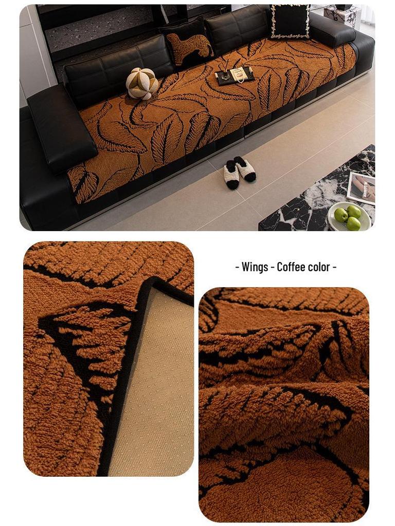 2026 New Winter-Style Thickened Non-Slip Wind Plush Sofa Cushion Cover