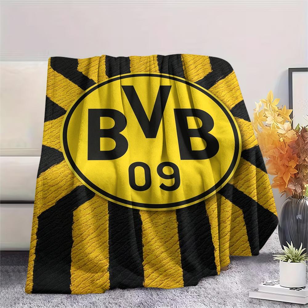 1pc Dortmund Print Flannel Blanket, High quality Comfortable for All Seasons, Home Decor, Warmth and Comfort, Perfect for Christmas Gifts29