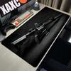 Computer Desks Sniper Rifle Anime Mouse Pad Kawaii Gamer Keyboard Desk Accessories Pc Cabinet Games Mousepad Mat Gaming Mats Xxl