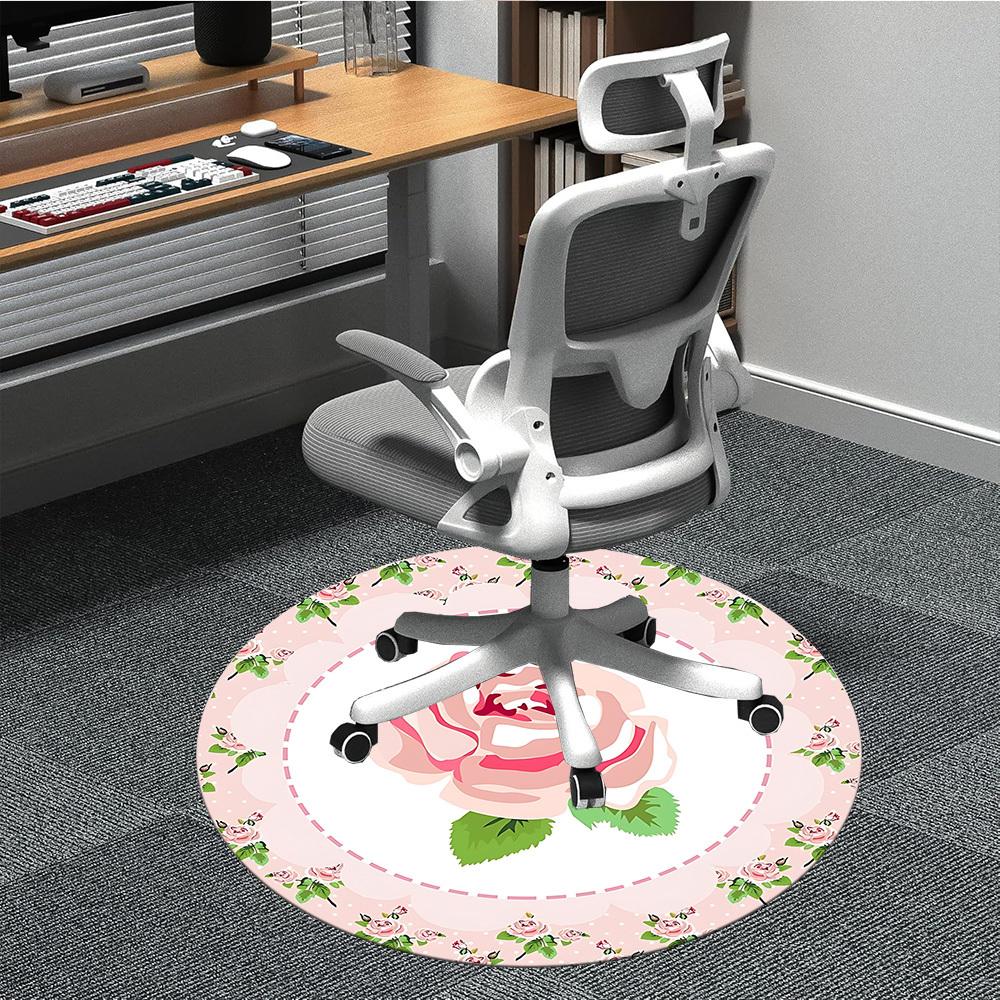 

1pc Rose Garden Chair Carpet for Office, Non-slip, Soft and Durable Office Rug for Decoration, Perfect for Office yy260325071 80cm by 80cm