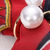 Faux Pearl Neckerchief Ring, Women Metal Scarf Holder, Elegant Silk Scarf Ring Clip, Fashion Clothes Ring Wrap Holder for Shirts T-Shirts Shawl