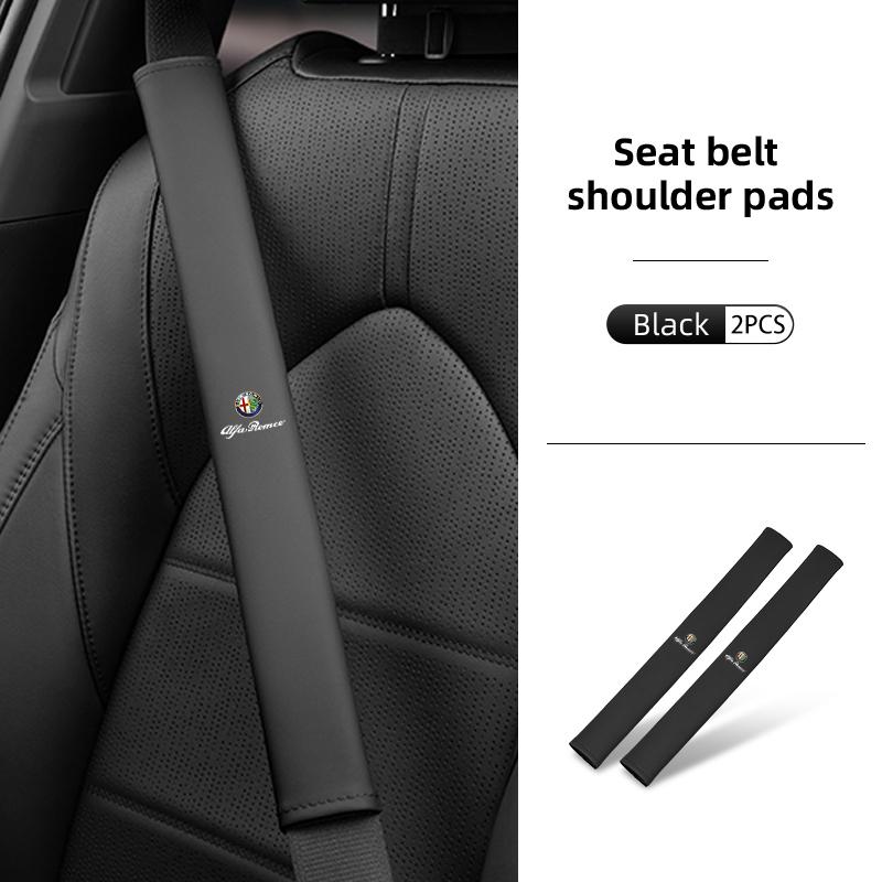 AGTVC1 2026 Hot Alfa Romeo Car Seat Seat Belt Shoulder Protector Pad Auto Accessories For Alfa Romeo Giulietta GT 159 147 156 Mito Brer