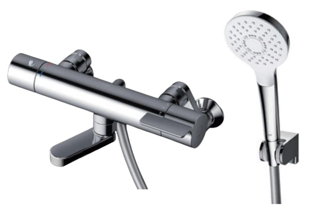 TOTO Bathroom Thermostatic Mixer Comfort 110mm TBV03447J Wall-Mounted Faucet, 70mm, Wave, Plated, Diameter,