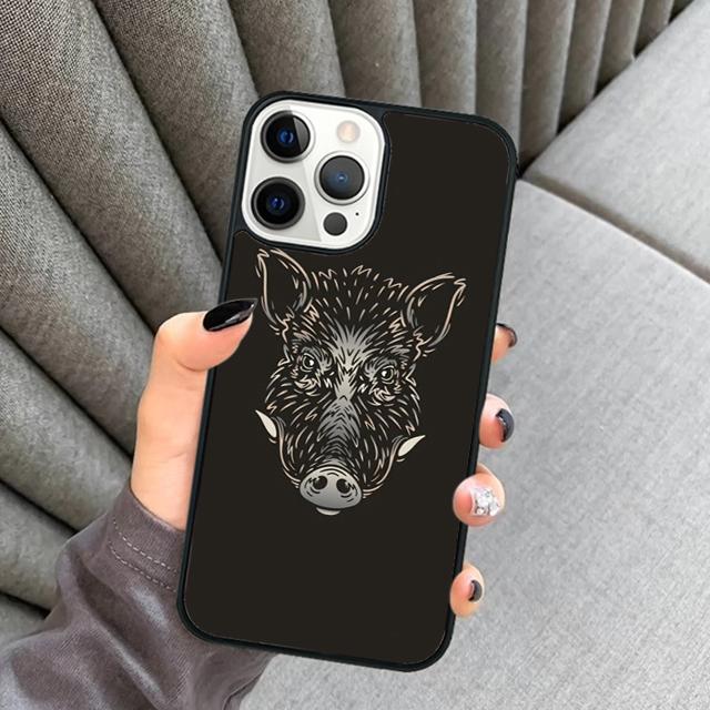 

Wild Boar Phone Case For iPhone 17 Air 16 16e 15 14 plus 11 12 13 Pro max Soft Bumper Shell Cover coque iPhone 11pro max