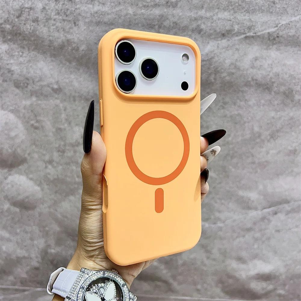 Magnetic Case For iPhone 17 15 14 16 13 Pro Max Liquid Silicone Cases For iPhone17 16 Pro Max For Magsafe Wireless Charge Cover
