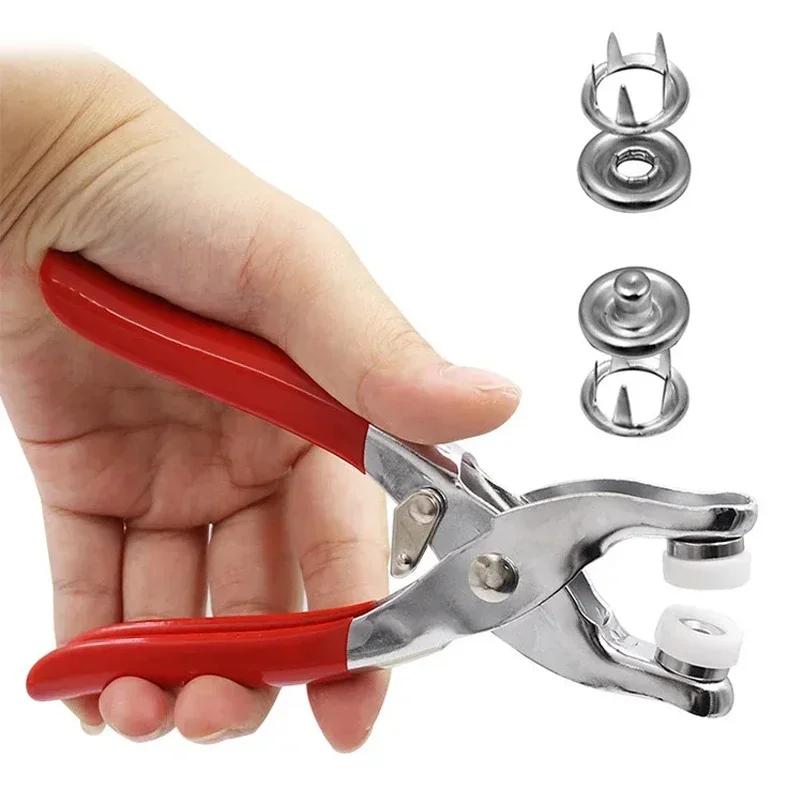Five-prong Button Installation Pliers Metal Snap Button Tools Kit For Garment Sewing Clothes Bags Buttons Seam Buckle DIY Tools