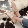 Fashion Summer Shoes Ladies Square Toe Female Footwear British Style Oxfords Women's Autumn 2025 New Retro Dress Preppy Leather Fall Fab