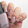 Ronde Nail Stamping Plate Wow Flower 5.5cm Sjabloon Manicure Nail Art Afbeeldingsplaat